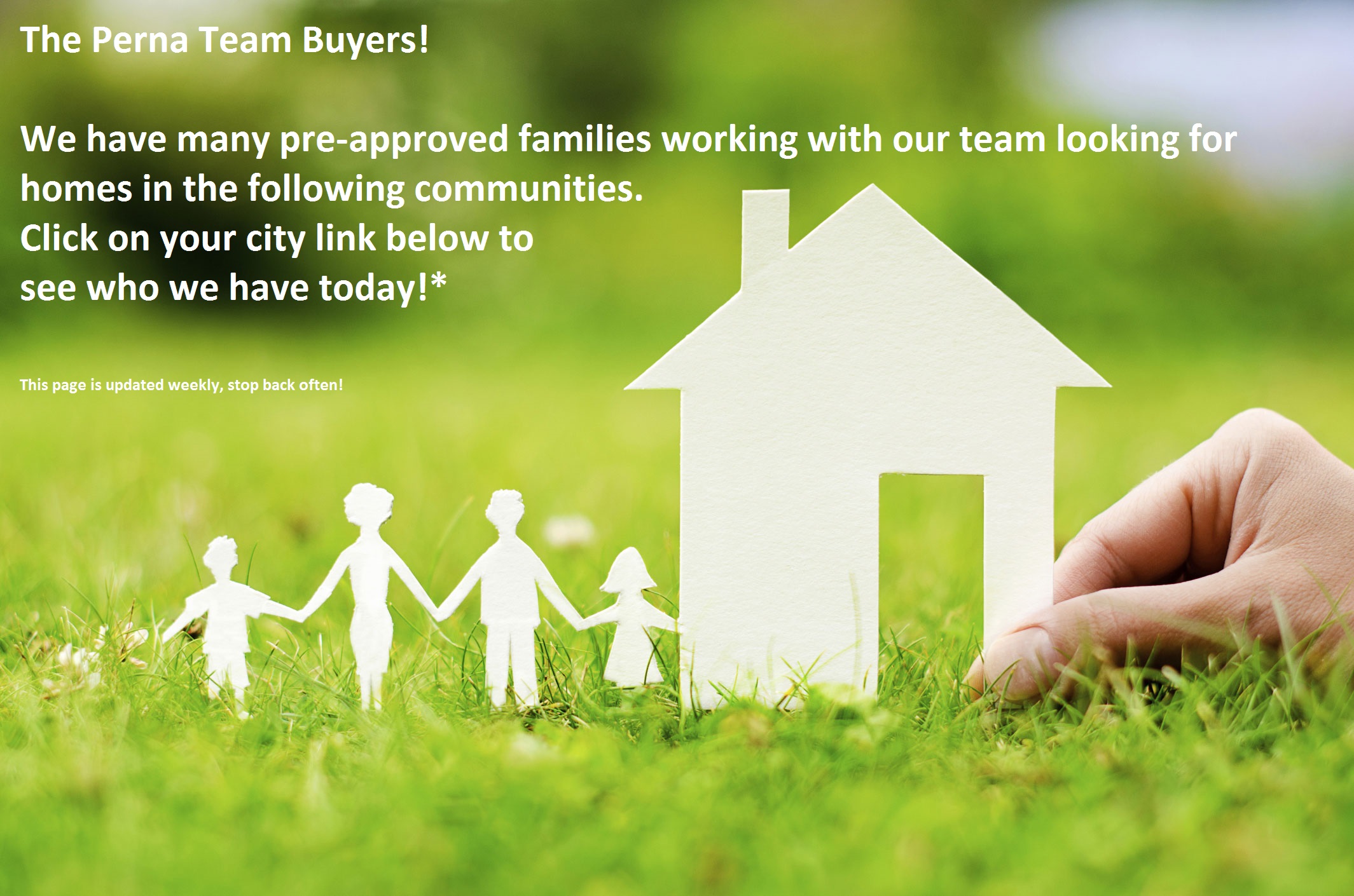 We have buyers for your home!
